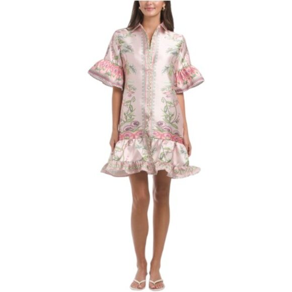 NANCY YANG Puff Sleeve Mini Dress - Picture 1 of 4